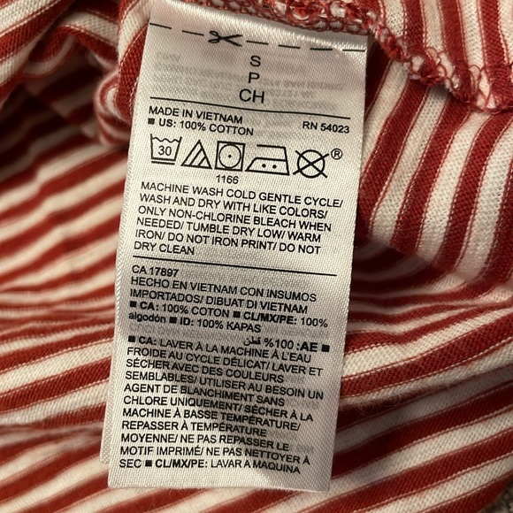 NWT OLD NAVY Striped Long Sleeve Tee Shirt with Curved Hems Small - Picture 6 of 8